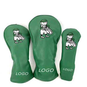 Housses de tête de golf en cuir PU personnalisées imperméables à l'eau couvre-club en bois de conducteur souple couvre-chef de putter de maillet - Product Image 2