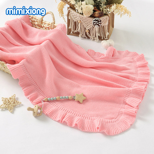 MIMIXIONG 100% coton biologique en gros pondéré <span class=keywords><strong>Crochet</strong></span> couette poussette grosse couverture d'emmaillotage - Product Image 4