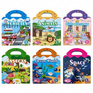 Libro de Pegatinas Reutilizables para Niños, con Diseños de Animales de Granja y Vehículos, Ecológico, Resistente al Agua, para Actividades Infantiles - Product Image 1