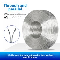 Kabel Paralel Multi-Gauge UL2468 300V Berlapis Timah Tembaga Penuh; Kabel Daya LED Strip Lampu Billboard LED; Kabel Transparan Dua Inti