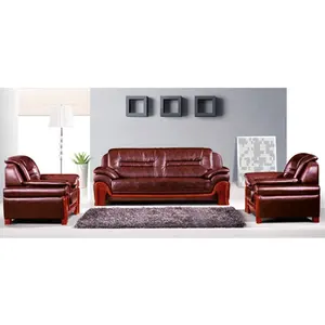 Furnitur Modern Sofa Set ruang tamu Sofa dudukan Kulit Sofa PU kulit 1 Set 3 warna kulit sintetis disesuaikan