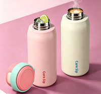 Gourde isotherme en acier inoxydable 316L avec logo personnalisé, couvercle à ouverture facile d'une main et poignée en plastique pour commande en gros