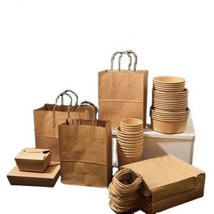 Bolsa de Papel Kraft para Compras con Impresión de Logotipo, Tamaño Grande, Blanca, Personalizada, con Asa Larga Impresa en Flexografía - Product Image 3