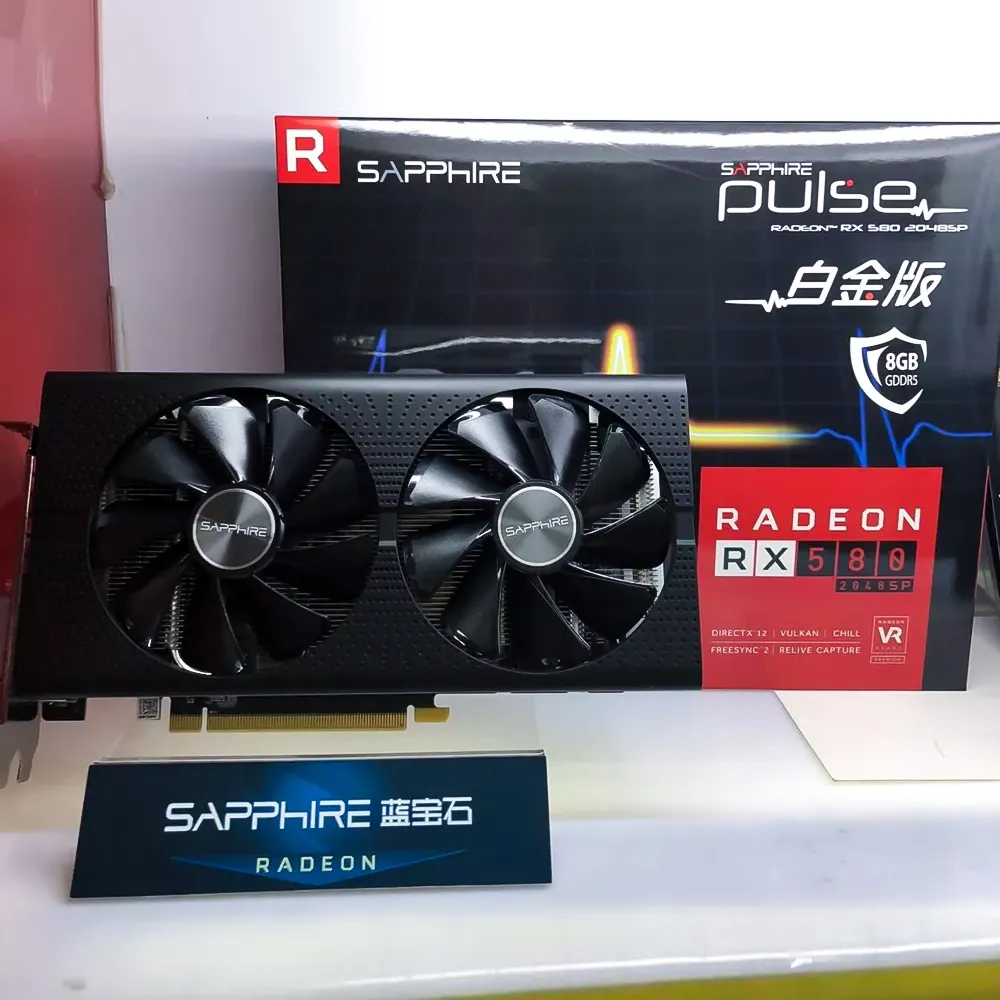 Sapphire Hoàn Toàn Mới AMD Radeon RX 580 2048SP 8G D5 V2 Xung Card Đồ Họa Phiên Bản Mới Trong Kho