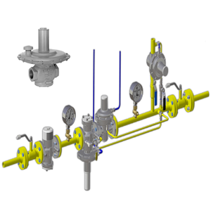 Ensemble de régulateur de tension à action directe et manomètre pour station de commutation de vannes Emerson Fisher Série 66 - Product Image 6