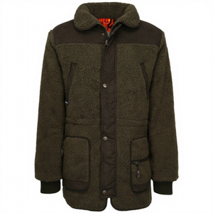 Veste de chasse en polaire isolante respirante de haute qualité pour hommes avec logo personnalisé et fermeture éclair sur le devant - Product Image 1