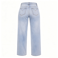 Jeans extensibles déchirés pour femmes, pantalon en denim ample à jambes larges, tenues du bureau au dîner et en soirée