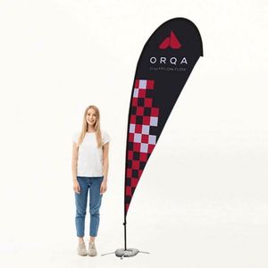 Wholesale Promotional Single Sided Outdoor Digital Printing Advertising Custom Teardrop <b>Flags</b> With Stand Pole Kite - Product Image 2