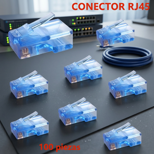 แจ็คเชื่อมต่ออีเธอร์เน็ต RJ45 Cat5e สีน้ำเงิน 8 พิน แบบแขวนได้ บรรจุ 100 ชิ้น - Product Image 3