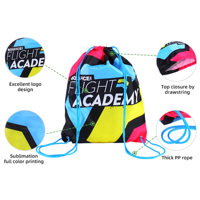Sac à cordon de serrage en polyester 210D pour sublimation, sac de voyage à cordon de serrage
