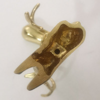Poignée de meuble en laiton massif en forme de cerf, bouton décoratif vintage pour tiroir, armoire, placard, quincaillerie de cuisine