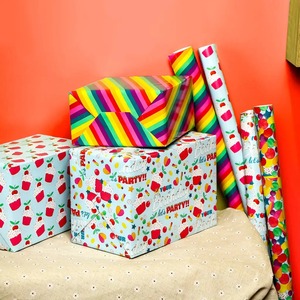 Papel de Regalo Ecológico Reciclable con Diseño de Arcoíris para Cupcakes, Rollo de Papel Artístico con Impresión Digital de Doble Cara - Product Image 3