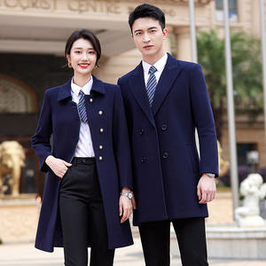 Abrigos de Gabardina Unisex de Negocios, Gruesos, Cruzados, de Moda Otoño Invierno, con Elegante Diseño Entallado, 100% Poliéster - Product Image 3