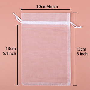 Pochette <span class=keywords><strong>en</strong></span> <span class=keywords><strong>tulle</strong></span> organza à cordon avec impression étoile et lune dorée et argentée métallisée faite à la main, sacs <span class=keywords><strong>en</strong></span> filet transparent pour cosmétiques, vente <span class=keywords><strong>en</strong></span> gros - Product Image 2