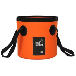 Seau de pêche pliable en PVC avec logo personnalisé, étanche, style tendance, cadre externe pour pique-nique ou camping en plein air - Product Image 2