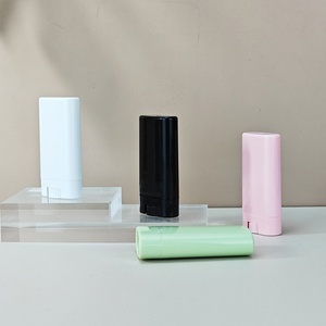 <b>Small</b> Clear Oval Lip Balm Tube Chap Stick Packaging 15ml 20g Black White pink Green Gel Deodorant Stick <b>Container</b> - Product Image 4