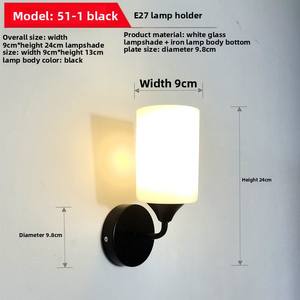 Nordique moderne minimaliste mur LED lampe pour salon <span class=keywords><strong>TV</strong></span> fond chambre chevet Simple créatif escalier balcon fer E26 - Product Image 6