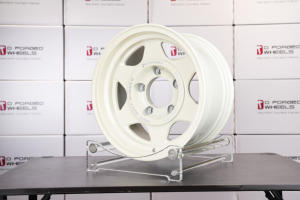 Jantes en alliage vintage à 6 branches, couleur blanc crème, à pétales ronds, <span class=keywords><strong>15</strong></span>, 16, 17 <span class=keywords><strong>pouces</strong></span>, 5x139.7, 6x139.7, à déport profond, compatibles avec les camions 4x4 et les Wrangler - Product Image 3