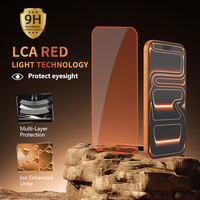 Protection d'écran en verre trempé anti-rayures 9H en aluminium haute qualité, personnalisée en usine (OEM), avec filtre lumière rouge pour iPhone 16 17 18 Pro Max Air