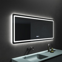 Moderne LED Rectangulaire Carré Anti-Buée Miroir Salle De Bains Vanité Mur Monté Miroir Lumières pour Hôtel Maison