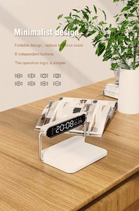 แท่นชาร์จไร้สายลำโพงบลูทูธ5-in-1อัจฉริยะพร้อมนาฬิกาปลุกเล่นเพลงและไฟกลางคืนข้างเตียงแบบนุ่ม - Product Image 3