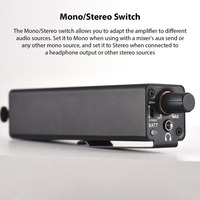 Amplificateur de moniteur intra-auriculaire Amplificateur de casque stéréo portable avec entrée XLR/6.35mm Prise de sortie 3.5mm Volume du commutateur mono/stéréo