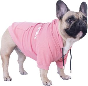 Qiqu Proveedor Personalizado, Nuevo Diseño Exclusivo, Ropa de Lujo para Perros Bulldog Franceses, Sudadera con Capucha para Perros Medianos - Product Image 5