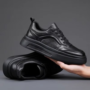 Zapatos de Skate con Plataforma y Diseño de Patchwork, Zapatos de Moda con Suela Gruesa Multicapa, Transpirables y Ventilados para Hombre - Product Image 1