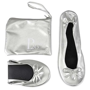 Pantoufles de <span class=keywords><strong>ballerine</strong></span> confortables et pliables, sac OEM bon marché, chaussures de Ballet de fête, pantoufles de mariage - Product Image 2