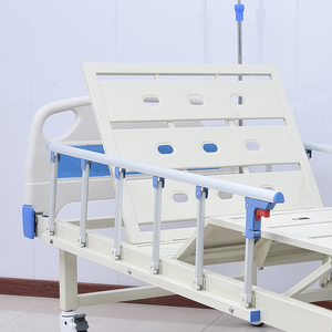 Лидер продаж, медицинская Больничная койка с 2 ручками, регулируемая простая ручная Больничная койка, кровать для домашнего использования - Product Image 3