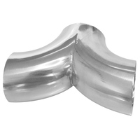 1 pièce d'accessoires automobiles en acier inoxydable 304 de qualité sanitaire, raccord soudé en forme de corne de mouton, raccord en Y à trois voies, coude soudé