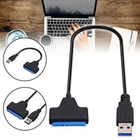 Cable Adaptador USB 3.0 a SATA con Conductores de Cobre para Transferencia de Datos de Disco Duro Externo de 2.5 Pulgadas para Portátiles