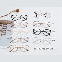Montura de Gafas con Lentes CR39 Anti Luz Azul para Mujer, Gafas Ópticas de Lectura Ultraligeras de PC