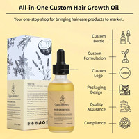 Huile Capillaire Croissance 60 ml Logo Personnalisé Marque Privée Vegan Bio Huile d'Argan Romarin pour Anti-Chute Repousse et Soin du Cuir Chevelu