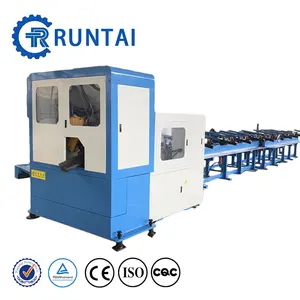 RT-350 CNC auto hydraulic steel round pipe making threading rectangular hss blade core bar tube cold saw cutter machine