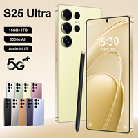 Teléfono Inteligente S25 Android 5G al por Mayor, Nuevo Diseño con Doble SIM 3G/4G, Resolución de Pantalla HD GSM, LTE Celular, Inglés
