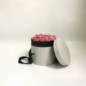 Logo small fresh-keeping rose gift <b>box</b>, cylindrical suede velvet flower <b>box</b>, customizable according to demand - Product Image 3