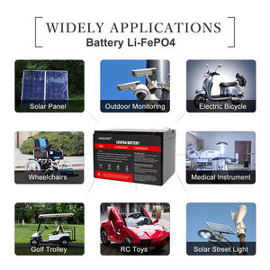 HAKADI Lifepo4 12 в 18 Ач перезаряжаемый литиевый аккумулятор Встроенный BMS с 3A зарядным устройством для бытовой техники уличный источник питания - Product Image 6