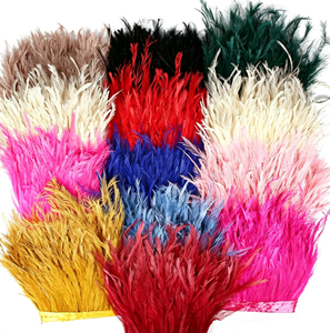 Hochwertige <span class=keywords><strong>Emu</strong></span>-Federborte Echte Federverzierung für Kleidungsrand-Dekoration Bekleidungs-Nähzubehör Party Bühnen-Kostüm Herstellungszubehör - Product Image 1