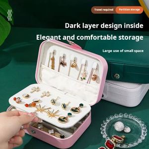 Boîte de rangement portable grande capacité à double couche pour colliers, cadeaux originaux, boîte à bijoux en stock - Product Image 3