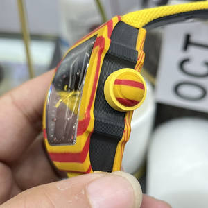 Reloj Mecánico de Alta Calidad para Hombre con Elegante Caja de Aleación, Correa de Silicona, Esfera de Cristal Hueca y Visualización de Agujas - Product Image 1