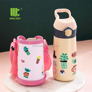 Grupo único Regalo de Navidad Botella de <span class=keywords><strong>agua</strong></span> aislada al vacío Escuela Estudiante Niños Botella de <span class=keywords><strong>agua</strong></span> sin Bpa con tapa de paja - Product Image 6