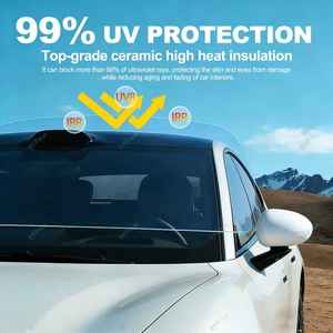 <span class=keywords><strong>Film</strong></span> teinté céramique nano Pro 01% VLT 60 po x 100 pi 2 plis, haute réjection de <span class=keywords><strong>chaleur</strong></span>, <span class=keywords><strong>film</strong></span> de confidentialité pour vitres de voiture, 99% IRR, facile à poser soi-même - Product Image 2
