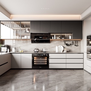 Armoires de cuisine modulaires modernes écologiques personnalisées avec design en panneaux - Product Image 5