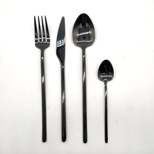 Einzigartiges Edelstahl-Besteckset mit Goldener Beschichtung und Farbigem Griff für Partys und Hochzeiten - Product Image 5