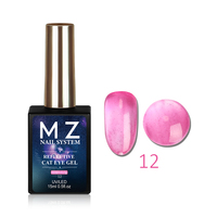 Gel à ongles Mazy Nail, ventes chaudes, application facile, 12 couleurs tendance, gel à ongles chatoyant effet œil de chat