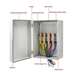 Boîtier <span class=keywords><strong>de</strong></span> distribution étanche en plastique ABS PHLTD <span class=keywords><strong>avec</strong></span> verrouillage pour équipement électrique, boîtier d'ingénierie électrique, boîtier <span class=keywords><strong>de</strong></span> combinaison DC - Product Image 5