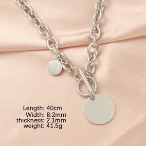 Collar de Oro Antideslustre de 18K, Acero Inoxidable Real, Joyería Fina, Collares Personalizados con Monedas para Mujeres y Hombres - Product Image 6