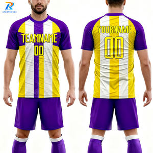 Groothandel Maatwerk Hoge Kwaliteit Volwassen Casual Voetbaltenue Uniformen Voetbalset Sokken 100% Polyester Ademend Snel Droog - Product Image 2