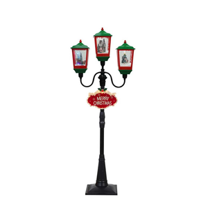 Lanterne de Noël moderne en plastique à LED avec effet de neige et musique pour décoration de festival - Vente en gros usine 194x38x38CM - Product Image 2